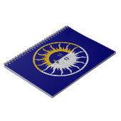 SUN & MOON Symbol - Gold Silber Notizblock (Linke Seite)