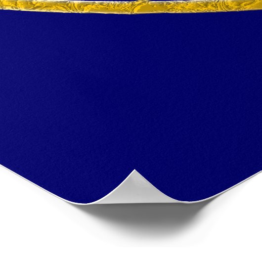 SUN & MOON Symbol - Gold Silber Poster (Ecke)