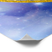 SUN & MOON Symbol - Gold Silber Sky Poster (Ecke)