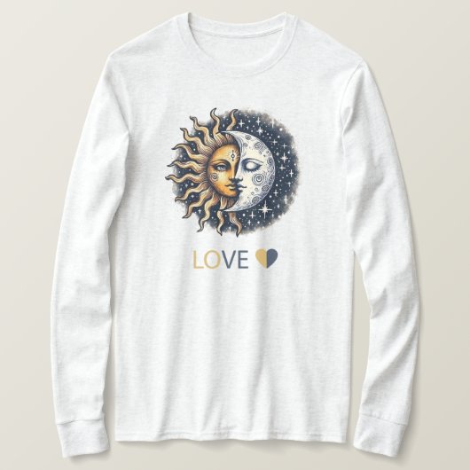 Sun & Moon Twin Soul Sweatshirt T-Shirt (Design vorne)
