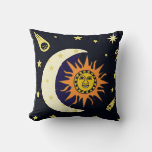 Sun Moon und Himmelskörper Kissen