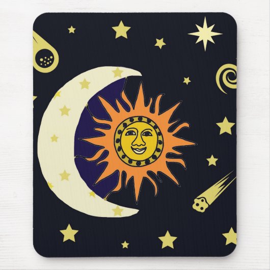 Sun Moon und Stars Mousepad (Vorne)