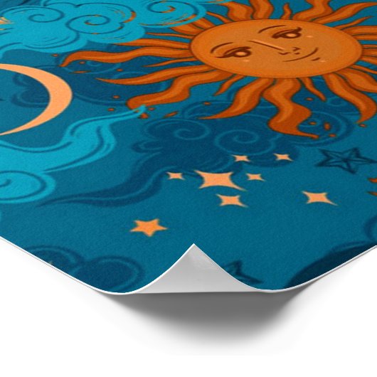 Sun Moon und Stars Poster (Ecke)