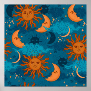 Sun Moon und Stars Poster