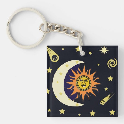 Sun Moon und Stars Schlüsselanhänger (Vorderseite)