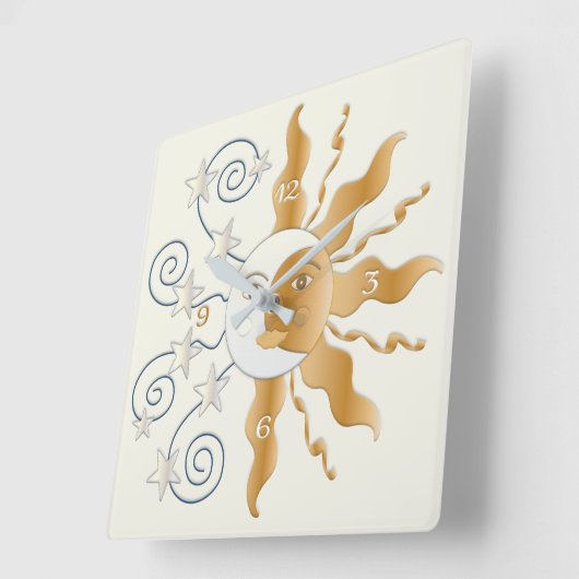 Sun Moon und Stars Uhr (Winkel)