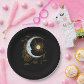 Sun Moon Vintag 90er Hexe Whimsigoth Ästhetik Pappteller (Party)