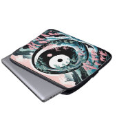 Sun Moon Wave Floral Mountain Pink Sage Aquamarin Laptopschutzhülle (Vorne Knopf)