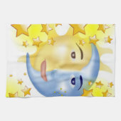Sun Moon Yellow Stars Küche Handtuch (Horizontal)
