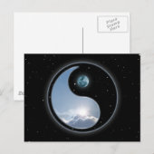 Sun-Moon Yin-Yang Postkarte (Vorne/Hinten)