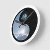 Sun-Moon Yin-Yang Runde Wanduhr (Winkel)