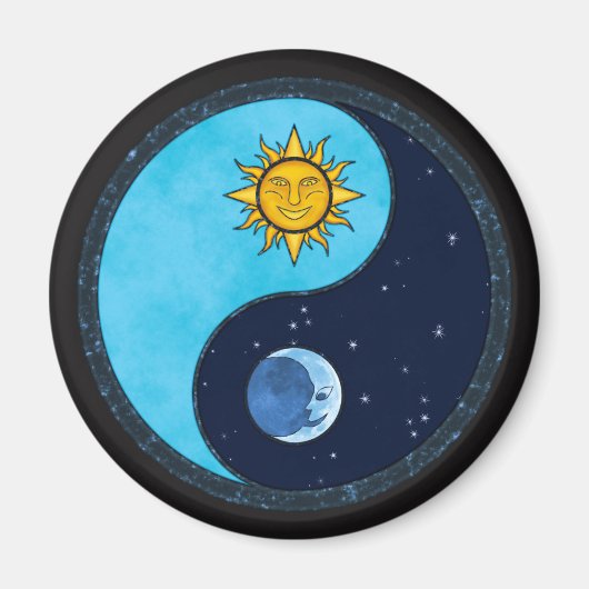 Sun Moon Yin Yang Symbol Magnet (Vorne)