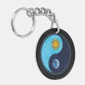Sun Moon Yin Yang Symbol Schlüsselanhänger (Vorderseite links)