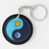 Sun Moon Yin Yang Symbol Schlüsselanhänger (Rückseite)
