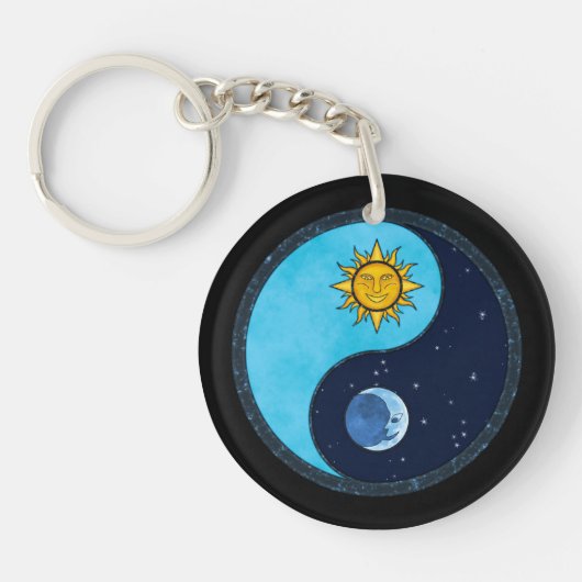 Sun Moon Yin Yang Symbol Schlüsselanhänger (Vorderseite)
