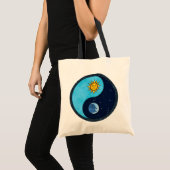 Sun Moon Yin Yang Symbol Tote Bag Tragetasche (Vorderseite (Produkt))