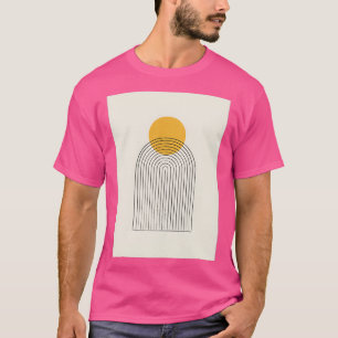 Sun Mountain abstrakt Mitte des modernen Jahrhunde T-Shirt