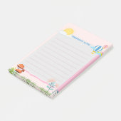 Sun Mushrooms Air Hot Balloons Post-it Klebezettel (angewinkelt)