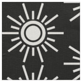 Sun Muster 02 - Weiß auf Schwarz Stoff (Nahaufnahme)