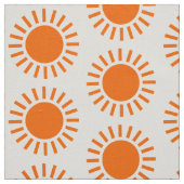 Sun-Muster - Orange auf Weiß Stoff (Muster)