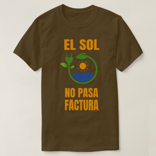 Sun No Bill Solar System Solar Power T-Shirt (Design vorne)
