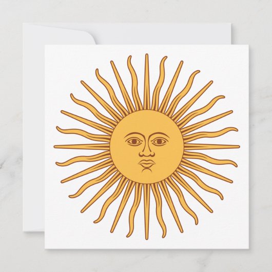 Sun of May (Argentiniische Sun Card) Karte (Vorderseite)