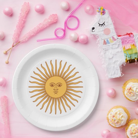 Sun of May (Argentinische Sonne) Pappteller (Party)