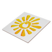 Sun-orange-gelb zeichnend strukturierter Stamm Fliese (Seite)