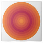 Sun Orange Viva Magenta Circles Fliese<br><div class="desc">Genießen Sie dieses Kreismuster in Gradienten von der Farbe des Jahres 2023 Viva Magenta bis Sun Orange.</div>