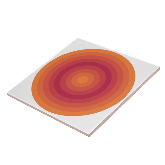 Sun Orange Viva Magenta Circles Fliese (Seite)