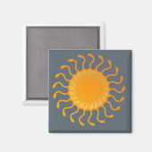Sun Ornament Design Magnet (Vorderseite/Rückseite)