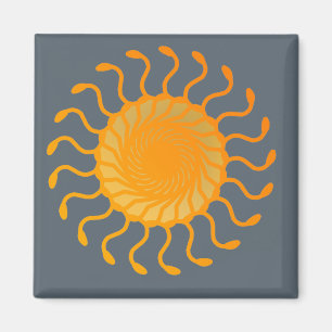 Sun Ornament Design Magnet