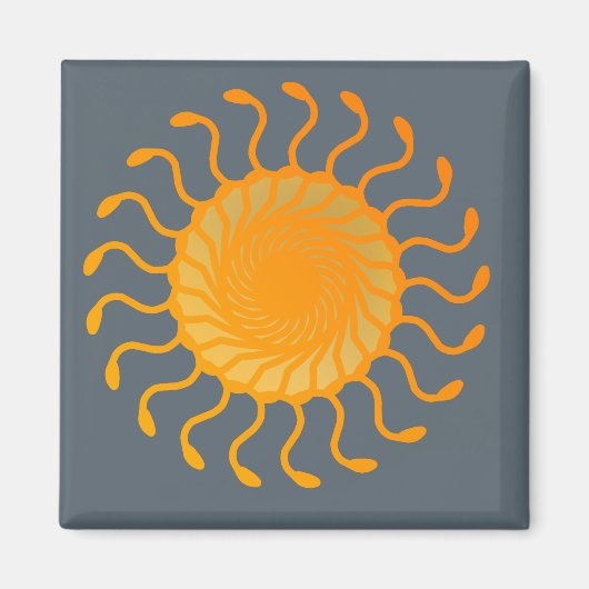 Sun Ornament Design Magnet (Vorne)
