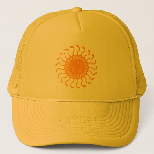 Sun Ornament Design Truckerkappe (Vorderseite)
