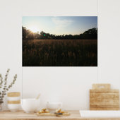 Sun Over Field #4156 Poster (Küche)