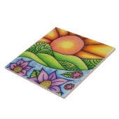 Sun Over Hills Stream und Blume Fliese (Seite)