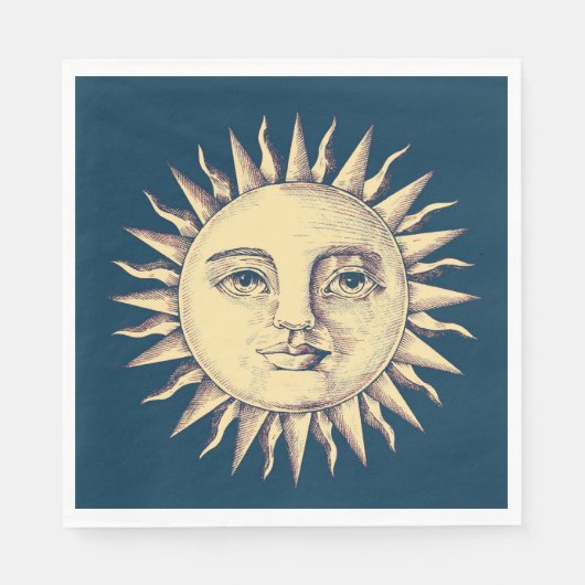 Sun Paper Napkin Serviette (Vorderseite)