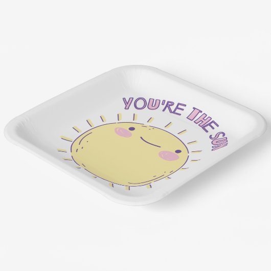 Sun Paper Plate Pappteller (Gewinkelt)