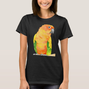 Sun Parakeet Watercolor Bird Parrot Farbe Farbe Fa T-Shirt