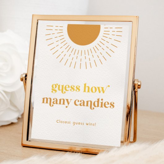 Sun Party Game Sign | Raten Sie mal, die Kanadier Poster