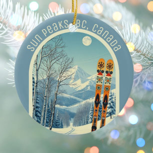 Sun Peaks BC Kanada Ski-Souvenir Keramik Ornament