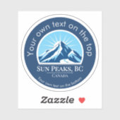 Sun Peaks British Columbia Kanada Aufkleber (Blatt)