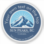 Sun Peaks British Columbia Kanada Aufkleber (Vorderseite)