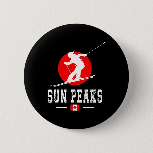 Sun Peaks Canada Ski Resort Rocky Mountains Canadi Button (Vorderseite)