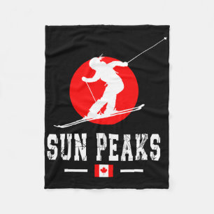 Sun Peaks Canada Ski Resort Rocky Mountains Canadi Fleecedecke