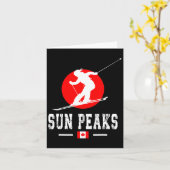 Sun Peaks Canada Ski Resort Rocky Mountains Canadi Karte (Gelbe Blume)