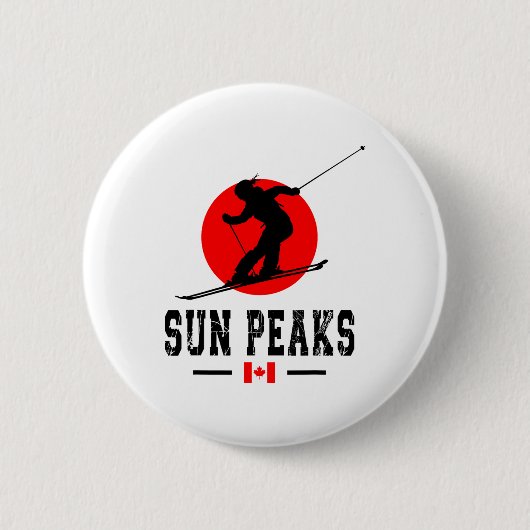 Sun Peaks Kanada Skigebiet Rocky Mountains Kanada Button (Vorderseite)