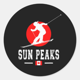 Sun Peaks Kanada Skigebiet Rocky Mountains Kanada Runder Aufkleber