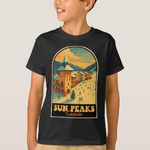 Sun Peaks Kanada Vintages Design Retro Ski Village T-Shirt