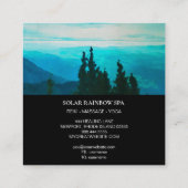 *~* Sun Pines Blue Mountains Rainbow Business Card Quadratische Visitenkarte (Rückseite)